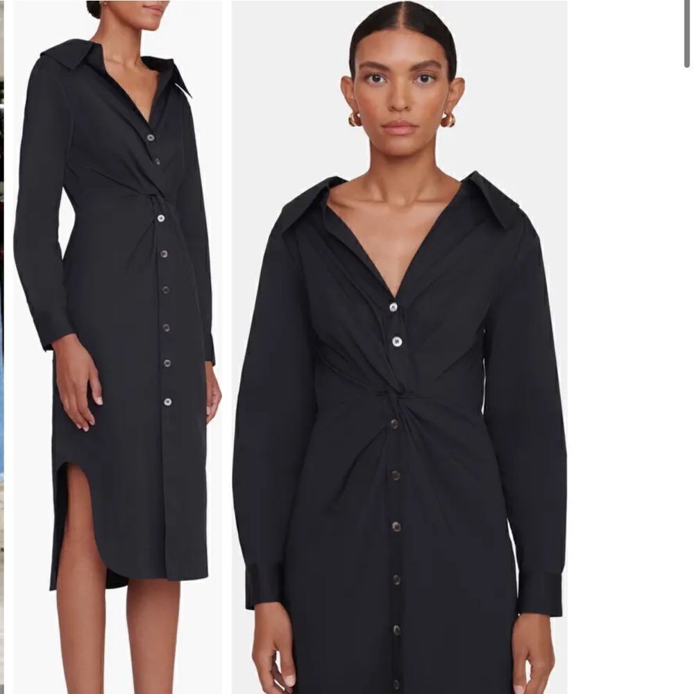 STAUD Clea Front Twist Long Sleeve Shirtdress - Picture 2 of 4